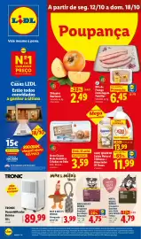 Folheto Lidl semana 42 Página 1: Tronic desumidificador elétrico €89,99, Ovos Classe M de Galinhas Criadas no Solo €3,59