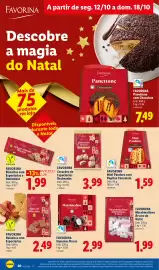 Folheto Lidl semana 42 Página 20: Favorina bolachas com especiarias €2,49, Favorina mini pandoro com pepitas chocolate €1,59