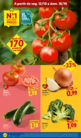 Folheto Lidl semana 42 Página 4: Cebola Nacional €0,99, Brócolos €1,09