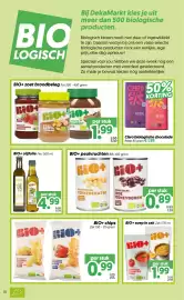 Dekamarkt folder week 42 Pagina 10: BIO+ olijfolie €4,99, BIO+ chips €0,99