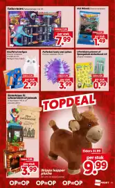 Dekamarkt folder week 42 Pagina 20: Pufferbal funky met spikes €3,99, Uitwisbare pennen of Spongebob stickerbook A5 €0,99