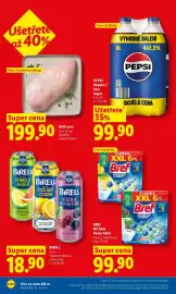 Lidl leták Strana 2: PEPSI Regular / Zero Sugar €99,90, Krůtí prsa €199,90