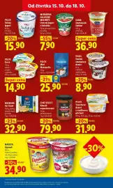 Lidl leták Strana 23: Olma Smetana ke šlehání €36,90, Pilos Tvarohový dezert s vanilkovou příchutí €31,90