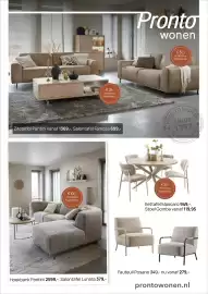 Pronto wonen folder week 42 Pagina 2: Eettafel Mascaro €949,00, Fauteuil Posano €279,00