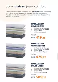 TotaalBED folder week 42 Pagina 12: Matras zeta pulse latex €509,25, Matras zeta traagschuim €479,25