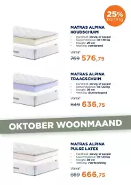 TotaalBED folder week 42 Pagina 13: Matras alpina traagschuim €636,75, Matras Alpina Koudschuim €576,75