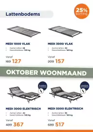 TotaalBED folder week 42 Pagina 16: Medi 3000 elektrisch €367,00, Medi 1000 vlak €127,00