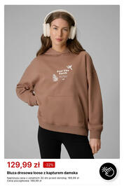 4F gazetka tydzień 41 Strona 12: Bluza dresowa loose z kapturem damska 4F €129,99