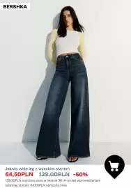 Bershka gazetka tydzień 41 Strona 4: Jeansy wide leg z wysokim stanem Bershka €64,50