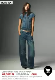 Bershka gazetka tydzień 41 Strona 5: Jeansy o kroju barrel z niskim stanem Bershka €64,50