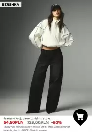 Bershka gazetka tydzień 41 Strona 7: Jeansy o kroju barrel z niskim stanem Bershka €64,50