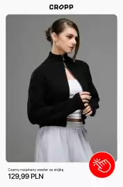 Cropp gazetka tydzień 41 Strona 5: Czarny rozpinany sweter ze stójką Cropp €129,99