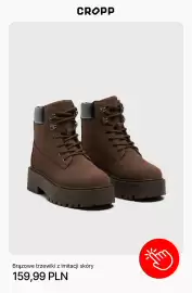 Cropp gazetka tydzień 41 Strona 7: Brązowe trzewiki z imitacji skóry Cropp €159,99