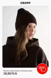 Cropp gazetka tydzień 41 Strona 8: Brązowa czapka beanie z domieszką wełny Cropp €39,99