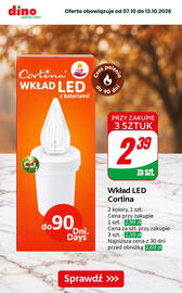 Dino gazetka Strona 10: dino najbliżej Ciebie Oferta obowiązuje od 07.10 do 13.10.2026 Cortina WKŁAD LED z bateriami! Czas