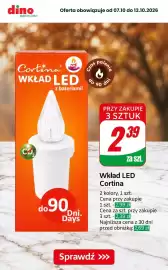 Dino gazetka Strona 10: dino najbliżej Ciebie Oferta obowiązuje od 07.10 do 13.10.2026 Cortina WKŁAD LED z bateriami! Czas