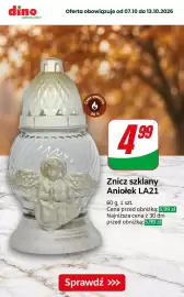 Dino gazetka Strona 4: dino najbliżej Ciebie Oferta obowiązuje od 07.10 do 13.10.2026 Czas palenia 20 h 4.99 Znicz szklany