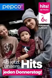 PEPCO Prospekt woche 41 Seite 1: pepcoⓇ hits! der Woche ab 6€ Pullover mit Aufdruck Ab jetzt Hits unsere jeden Donnerstag!