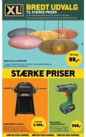 XL-BYG tilbudsavis Side 1: Bosch bore-/skruemaskine 18v €599,00, Weber Q3200N+ gasgrill €3.399,00