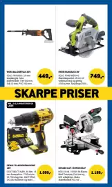 XL-BYG tilbudsavis Side 21: DeWalt slagboremaskine 18V €1.099,00, Ryobi rundsav 18v €749,00