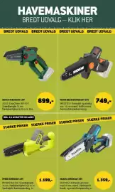 XL-BYG tilbudsavis Side 22: Bosch kædesav 18v €699,00, Worx beskæringssav 20v €749,00