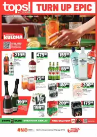 Spar Tops catalogue Page 1: Hunter's Real Dry or Gold Cider €209,00, Carling Black Label Cans €175,00