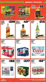Folleto Merco Página 10: Black & White Whisky €215,00, Rancho Escondido €49,99