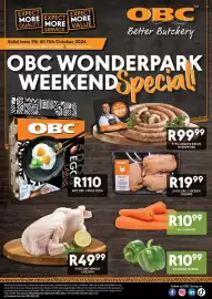 OBC Meat & Chicken catalogue Page 1: OBC WHOLE CHICKEN €49,99, OBC Chicken Chunks €19,99
