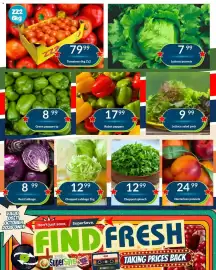 Super Save catalogue Page 2: Chopped spinach €12,99, Lettuce punnets €7,99