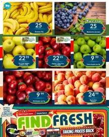 Super Save catalogue Page 4: Blueberries punnets €25,00, Bananas €25,00