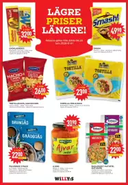 Willys reklamblad vecka 42 Sida 10: Blå Band Pulversås €2.200,00, Tortilla mini €2.300,00