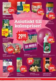 Willys reklamblad vecka 42 Sida 2: Daloon vårrullar €39,90, Handskalade räkor i lake €79,90