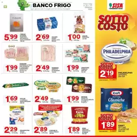 Volantino Sisa Pagina 9: Negroni pancetta dolce/affumicata €1,99, Philadelphia Snack €2,29