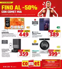 Volantino Comet settimana 41 Pagina 1: Dall' 8 al 28 ottobre FINO AL -50% CON COMET MIA La tua fedeltà premia: il meglio