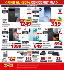 Volantino Comet settimana 41 Pagina 2: SG SUPER ACTUA 6,7" 12+256 GB 50 MPX FOTO Google PIXEL 11 PRO XL SMARTPHONE FINO AL