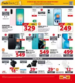 Volantino Comet settimana 41 Pagina 3: Tech Back STANCO DEL TUO VECCHIO SMARTPHONE? Richiedi in negozio una valutazione. Per