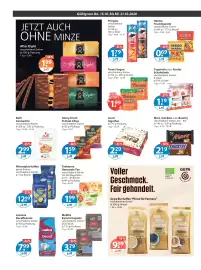 V Markt Prospekt woche 42 Seite 8: Funny-frisch Protein Chips €1,59, Treet Vegan €1,99
