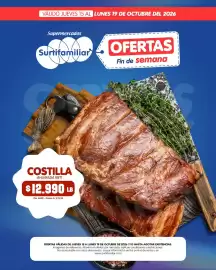 Catálogo Surtifamiliar Página 2: VÁLIDO JUEVES 15 AL LUNES 19 DE OCTUBRE DEL 2026 Supermercados Surtifamiliar OFERTAS Fin de