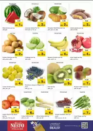 Nesto catalogue Page 2: FRI-SAT-SUN Fri-Sat & Sun FRI-SAT-SUN Watermelon per kg بطيخ بالكيلو SAT-SUN 3.99 AED 1.99 3.99 AED