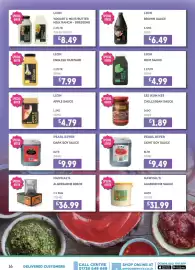 Bestway leaflet Page 16: Pearl River dark soy sauce €9,99, Lion apple sauce €4,79