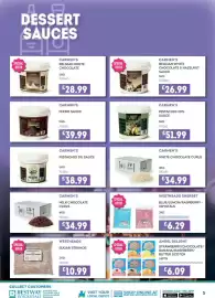 Bestway leaflet Page 5: Carmen's pistachio sauce €38,99, Carmen's white chocolate curls €34,99
