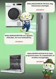 BestByte akciós újság Oldal 3: Midea MD110H80/W-HR fehér, 8kg, hőszivattyús szárítógép 159 999 Ft Midea MDRU502MTE46 inox