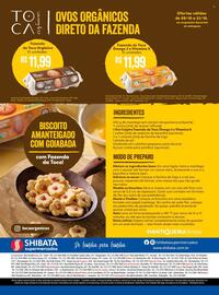 Folheto Shibata Supermercados Página 2: Fazenda da Toca Orgânico €11,99, Fazenda da Toca Ômega 3 e Vitamina E €11,99