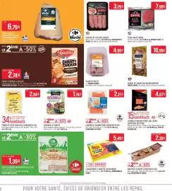 Catalogue Match page 8: Socopa Saucisse de Toulouse €3,29, Carrefour Extra Lardons de saumon fumé €2,21