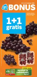 Albert Heijn folder week 42 Pagina 1: Cadeaukaart €15,00, AH Rode druiven pitloos 500 gram