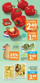 Albert Heijn folder week 42 Pagina 9: AH Biologisch baby romaine 2 stuks €1,99, AH Paprika rood Los €2,49