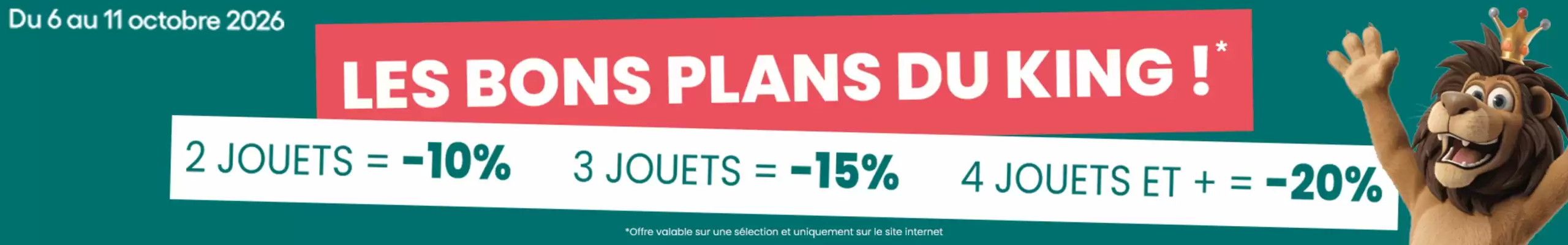 King Jouet (valable jusqu'au 11-10)
