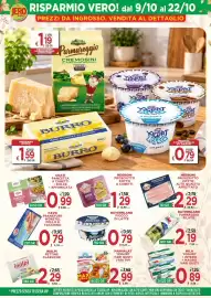 Volantino Jero Market Pagina 7: Negroni prosciutto cotto a cubetti €1,29, Fiocco di latte Bayernland €0,79