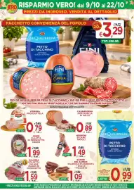 Volantino Jero Market Pagina 9: AIA AEQUILIBRIUM PETTO DI TACCHINO €0,99, Casamodena mortadella di pollo €0,89
