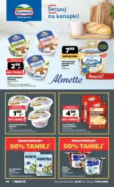 Netto gazetka tydzień 42 Strona 14: Ser Królewski z Kolna Mlekpolski €4,99, Twarożek naturalny Piątnica €1,99
